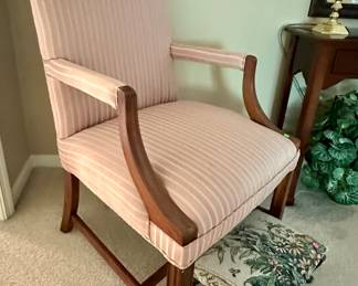 Chippendale style chair ($50.00), small footstool ($10.00)