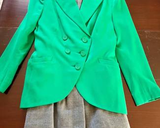 Wool Garbarsine Jacket With (2) Vintage Skirts