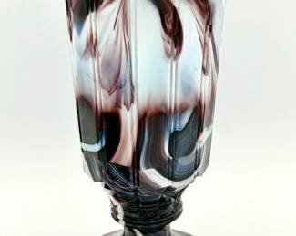 Vintage Slag Glass Celery Vase #2