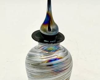 Art Glass Swirl Perfume Bottle