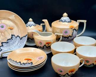 Vintage Japanese Lusterware Tea Set