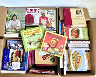 (3) Box Of Cook Books