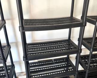 Five Tier Black Plastic Storage Shelf 