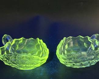 (2) Fostoria American Clear Nappy Dishes