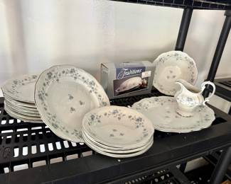 Blue Garland China Plates