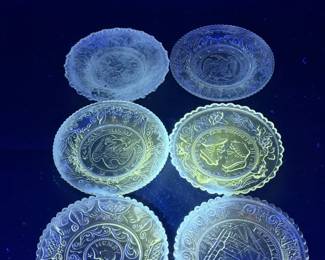 (6) Vintage Cup Plates