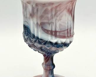 Challinor, Taylor and Company Purple Slag Glass Goblet
