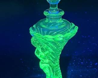 Art Nouveau EAPG Cherub And Cornucopia Perfume Bottle