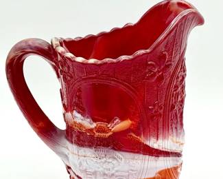 Imperial Satin Slag Glass Windmill Pitcher #2