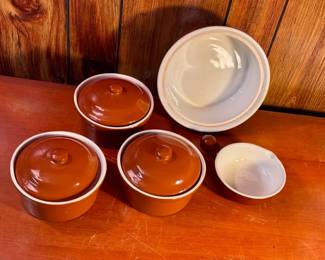 Hall & H F Colors China Lidded Dishes