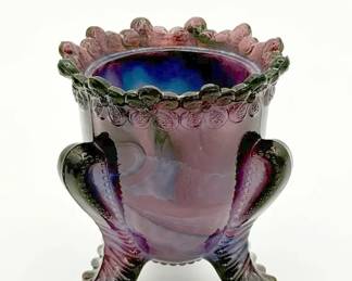 Marked Boyd toothpick holder in "Forget-Me-Not" Amethyst