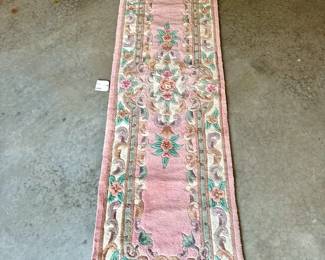 Pink Floral Runner Rug