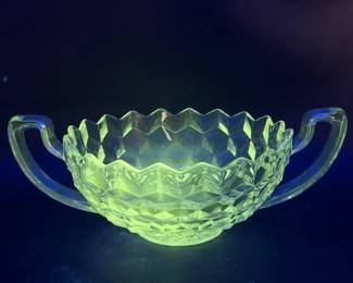 Huge Fostoria American Clear Handled Trophy Bowl