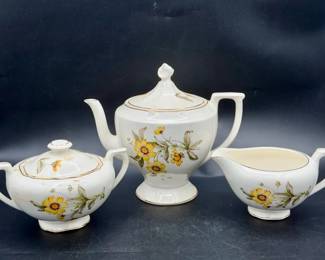 22KT Gold Trim vintage Canonsburg China Autumn Mist 
