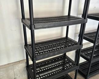 Five Tier Black Plastic Storage Shelf 