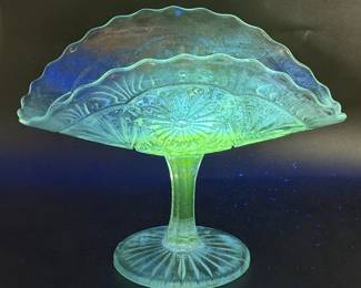 Vintage Pressed Glass Banana Stand