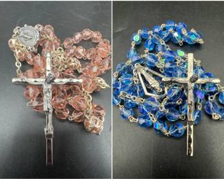 (2) Rosaries with 2” Crucifixes