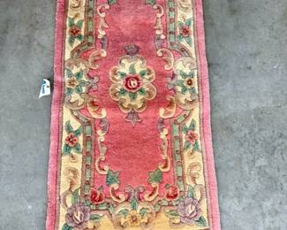 Flamingo Pink Floral Rug