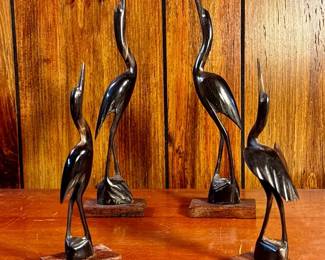 Carved Cranes From India
