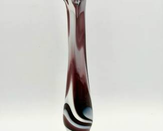 Vintage Westmoreland Slag Glass Swung Vase