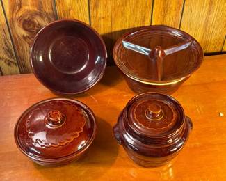 Mar-Crest Divided Dish, Crock & Lidded Bowls