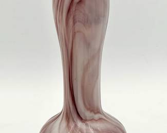 UV Reactive Purple Slag Glass Vase
