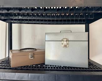 (2) Metal Lock Boxes