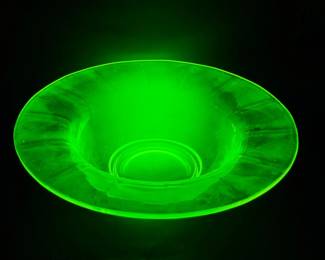 Uranium Glass Flared Bowl