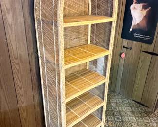 Boho Wicker Arch Display Shelving