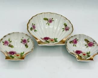 (3) Occupied Japan Berkshire China Seashell Dishes