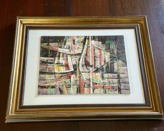 Signed Robert L. Walerzak Richmond Boatyard Oil Painting