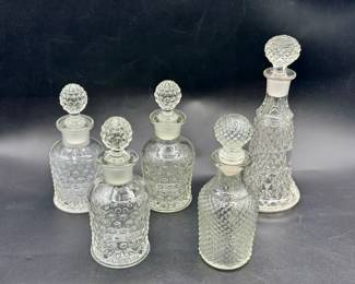 Hobnail Glass Perfume Bottles