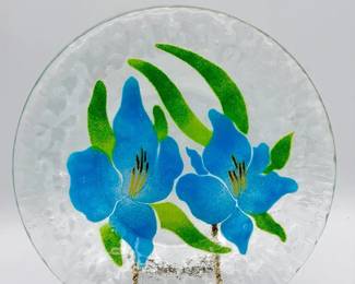 Sydenstricker Floral Plate With Sticker