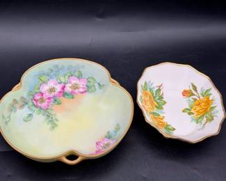 HW Signed Trinket Bowl & Royal Albert Tea Rose Dish