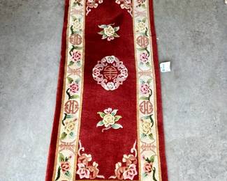 Hard Orange Oriental Runner Rug