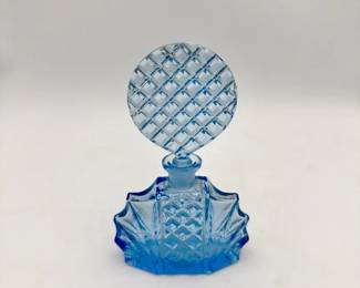 Art Deco Blue Perfume Bottle
