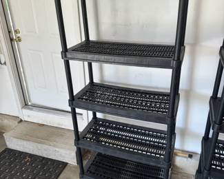 Five Tier Black Plastic Storage Shelf 