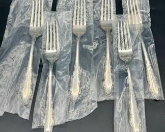 (6) Reed & Barton Sterling Silver Forks (opened)