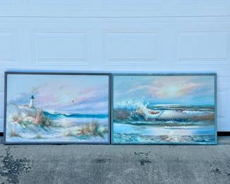 (2) Seascape Paintings By
