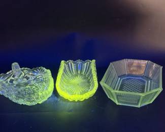 (3) Vintage Glass Dishes
