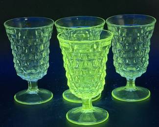 (4) Fostoria American Clear Goblets