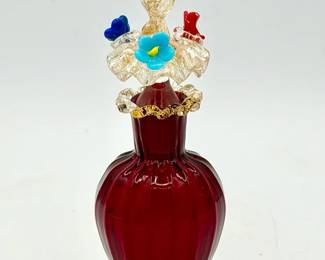 Murano Style Art Glass Perfume Bottle