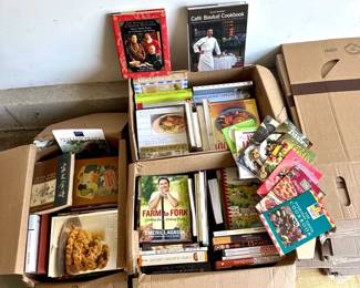 (3) Box Of Cook Books
