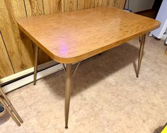 vintage 1960s Formica and metal dining table