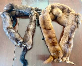 (2) Vintage Mink Stoles