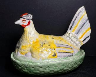 162 vintagemulticoloredceramichenonnest