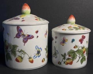 131 porcelaincanistersetwithbutterflyst