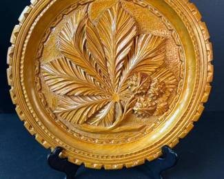 415 carvedwoodenleaffloraldesignscallop