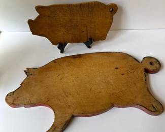 221 pairofvintagepigshapedwoodencuttin