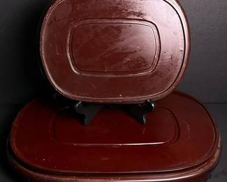 361 lacqueredwooddisplaystands17x11and